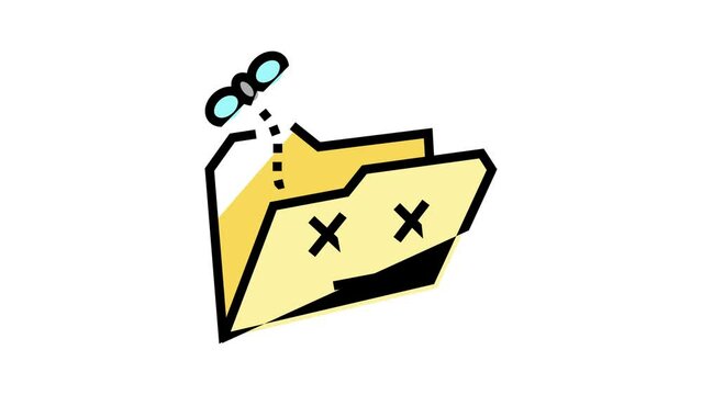 empty folder color icon animation
