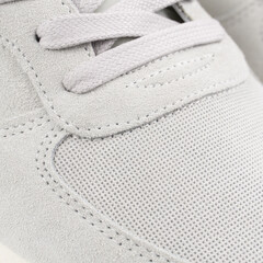 Lacing on the sneaker close up