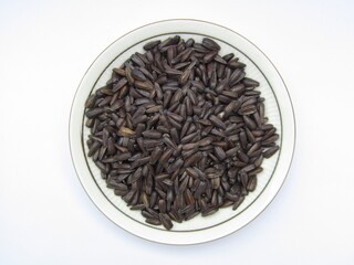 Sunflower seeds in a plate 