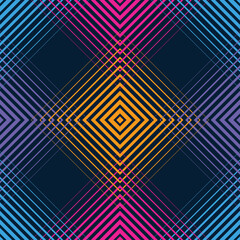 Pattern of rhombuses and squares.Texture with flow of spectrum effect. Geometric background.