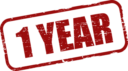 1 year grunge rubber stamp