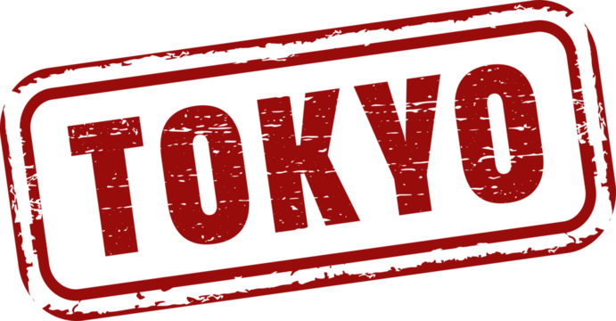 Tokyo grunge rubber stamp