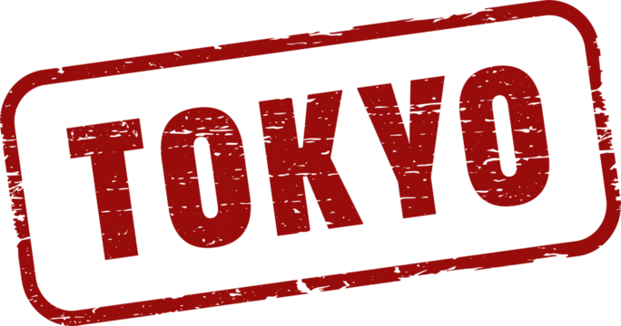 Tokyo grunge rubber stamp