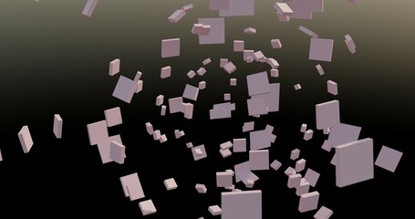 Abstract background of 3d cubes made in Blender