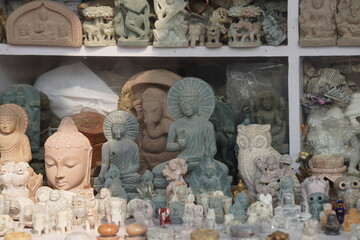 Statue of multiple gods for sale in a shop