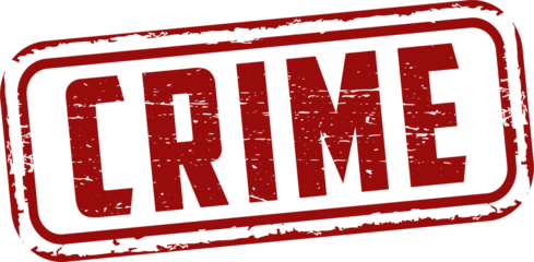 Crime grunge rubber stamp