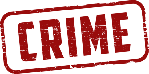 Crime grunge rubber stamp