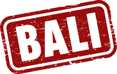 Bali grunge rubber stamp