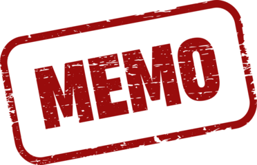 Memo grunge rubber stamp