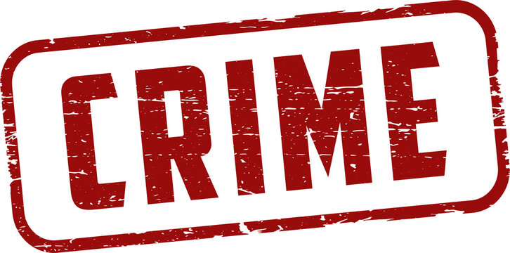 Crime grunge rubber stamp