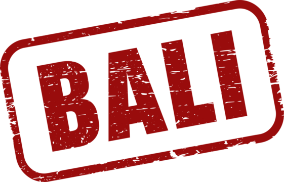 Bali grunge rubber stamp