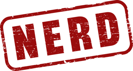 Nerd grunge rubber stamp