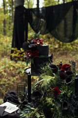 Black wedding decoration