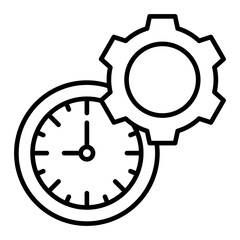Time Management Line Icon