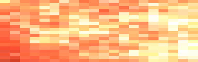 Abstract yellow and orange gradient rectangles mosaic banner background. Vector illustration.	