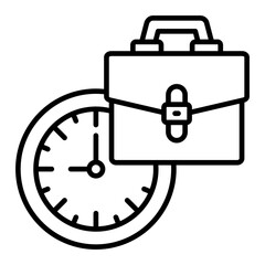 Working Hours Line Icon