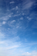 White clouds in blue sky