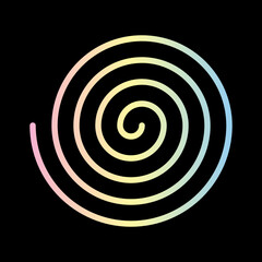 Naklejka premium Pastel gradient decorative spiral. Vector illustration.