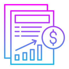 Profits Line Gradient Icon