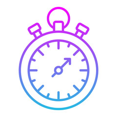 Chronometer Line Gradient Icon