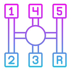 Transmission Line Gradient Icon