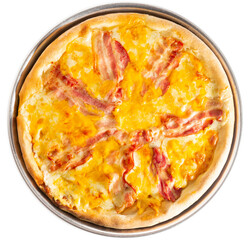 Pizza cheddar y bacon