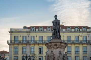 Fototapeta na wymiar Camoes Monument at Praca Luis de Camoes Square - Lisbon, Portugal