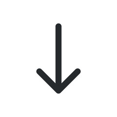 Arrow down icon, simple illustration