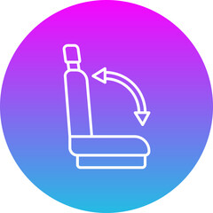 Seat Gradient Circle Line Inverted Icon