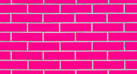 Pink brick wall texture with cement's straight lines. Concept glamor and fashion. Background...