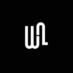 Fototapeta na wymiar WN WN Logo Design, Creative Minimal Letter WN WN Monogram