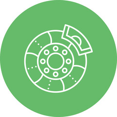 Obraz premium Brake Multicolor Circle Line Inverted Icon