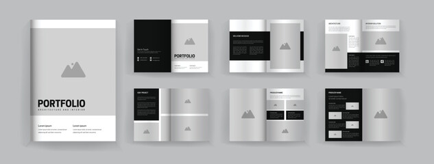 12 page interior catalogue template minimalist design