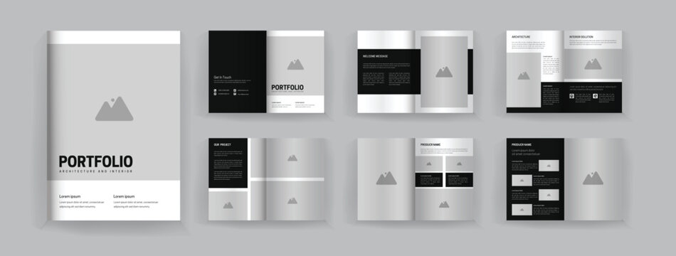 12 page interior catalogue template minimalist design
