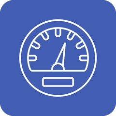 Speedometer Multicolor Round Corner Line Inverted Icon
