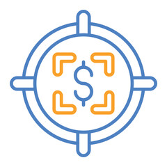 Focus Blue And Orange Line Icon