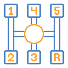 Transmission Blue And Orange Line Icon