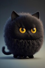 Hd black cat wearing a cloud