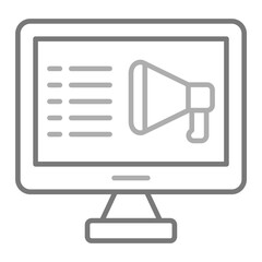 Marketing Greyscale Line Icon