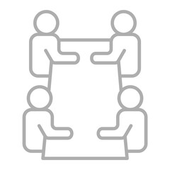 Meeting Greyscale Line Icon