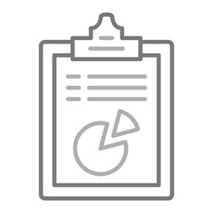 Pie Chart Greyscale Line Icon