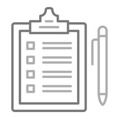 Agenda Greyscale Line Icon
