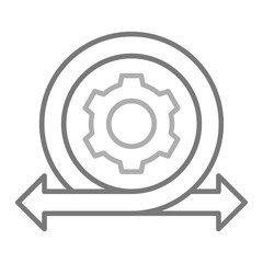 Agile Greyscale Line Icon