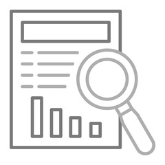 Analysis Greyscale Line Icon