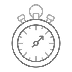 Chronometer Greyscale Line Icon