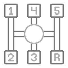 Transmission Greyscale Line Icon