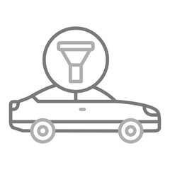 Oil Filter Greyscale Line Icon