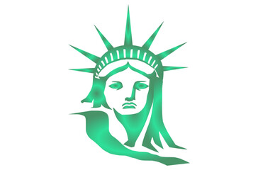 Vector illustration of a statue of liberty	
