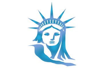 Vector illustration of a statue of liberty	