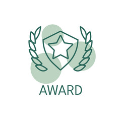 Award color icon. Logo style